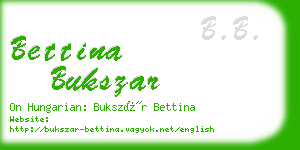 bettina bukszar business card